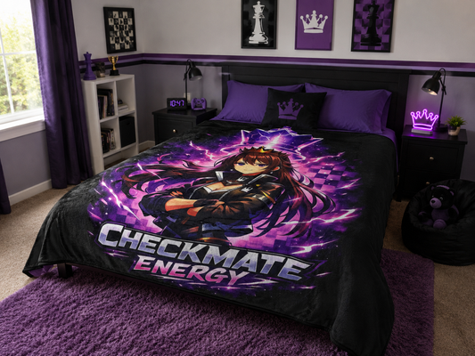 CheckMate Energy Fleece Queen Blanket