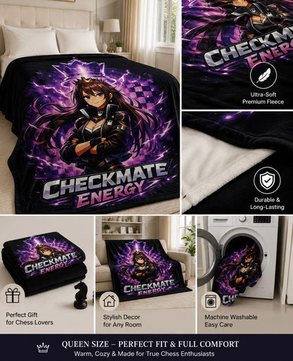 CheckMate Energy Fleece Queen Blanket