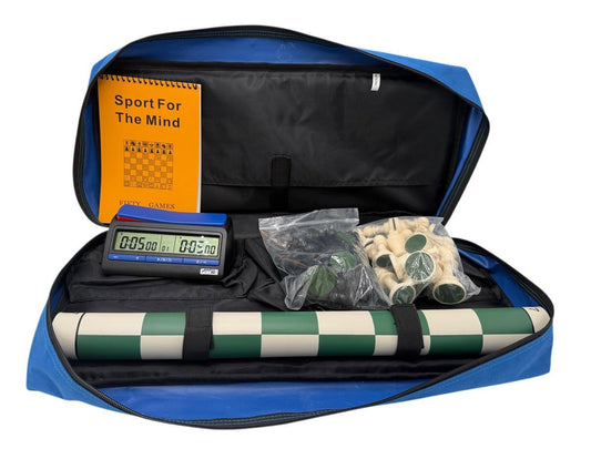 Tournament Chess Backpack Set with Pro Clock