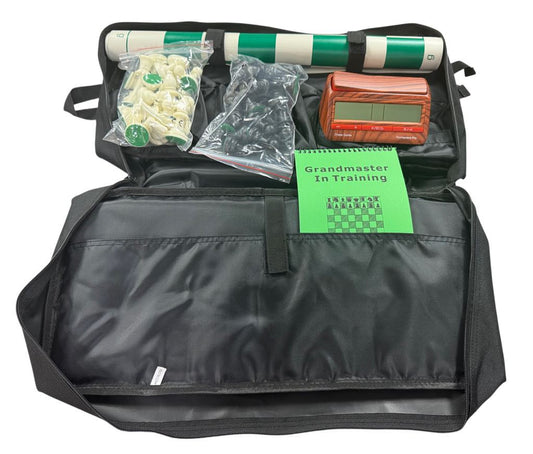 Tournament Chess Backpack Set with Pro Clock