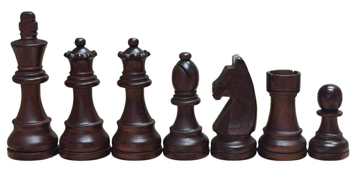 3 7/8" King Wood Staunton Chess Pieces