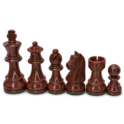 European WoodTek Weighted Plastic Chess Set, 3 3/4" King