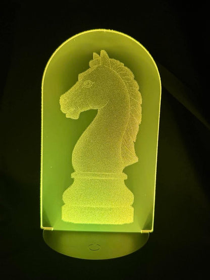 Chess Knight Nite Light - Crystal Pearl