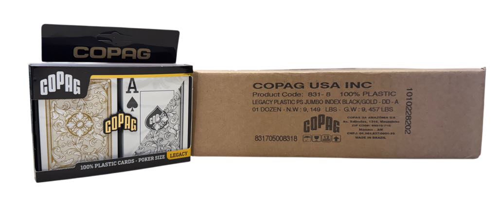 Poker Super Legacy Black/Gold 12 Deck Case COPAG