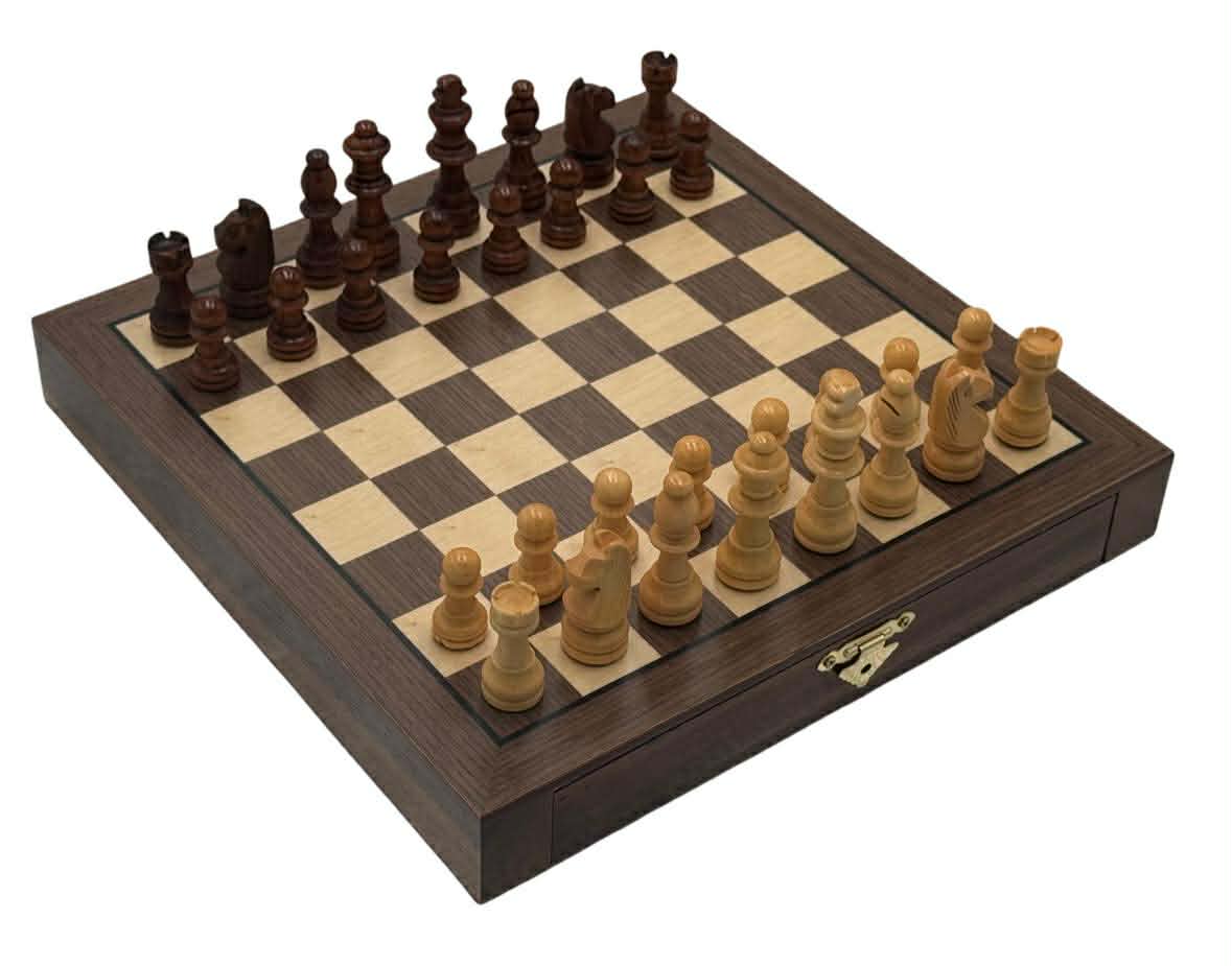 Travel Hardwood Chess Set & Magnetic Pieces