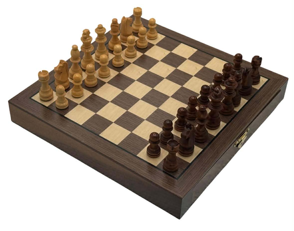 Travel Hardwood Chess Set & Magnetic Pieces