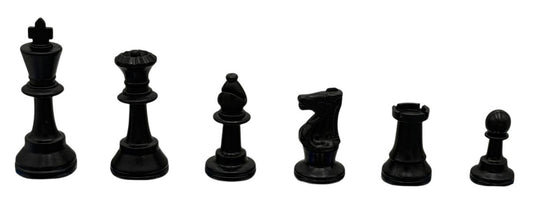Triple-Weighted Staunton Plastic Chess Pieces — Matte Finish