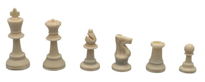 Weighted Scholastic Plastic Chess Pieces - Matte Finish