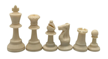 Scholastic Plastic Chess Pieces - Matte Finish/Rounded Queen's Crown