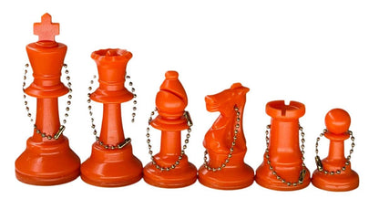Full-Side Plastic Chess Keychain Set – Color Choice, Double Queens