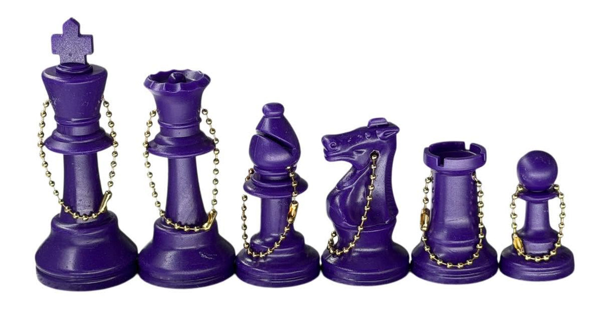 Full-Side Plastic Chess Keychain Set – Color Choice, Double Queens