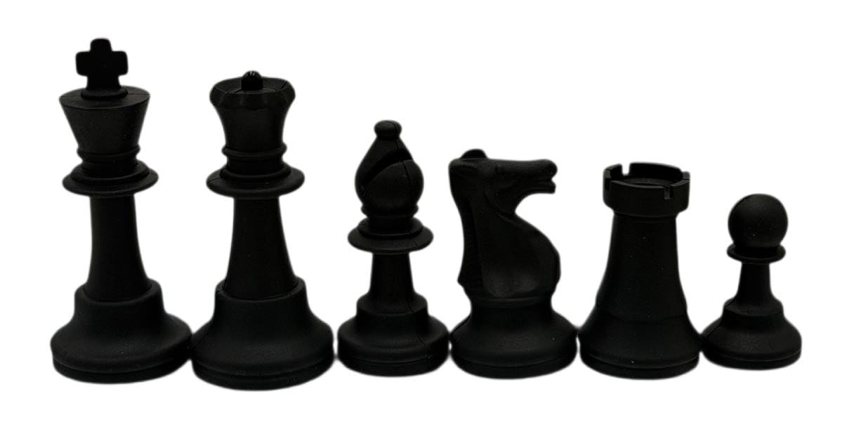 Washable Silicone Club Chess Set Pieces – Full-Size 3 3/4 in King