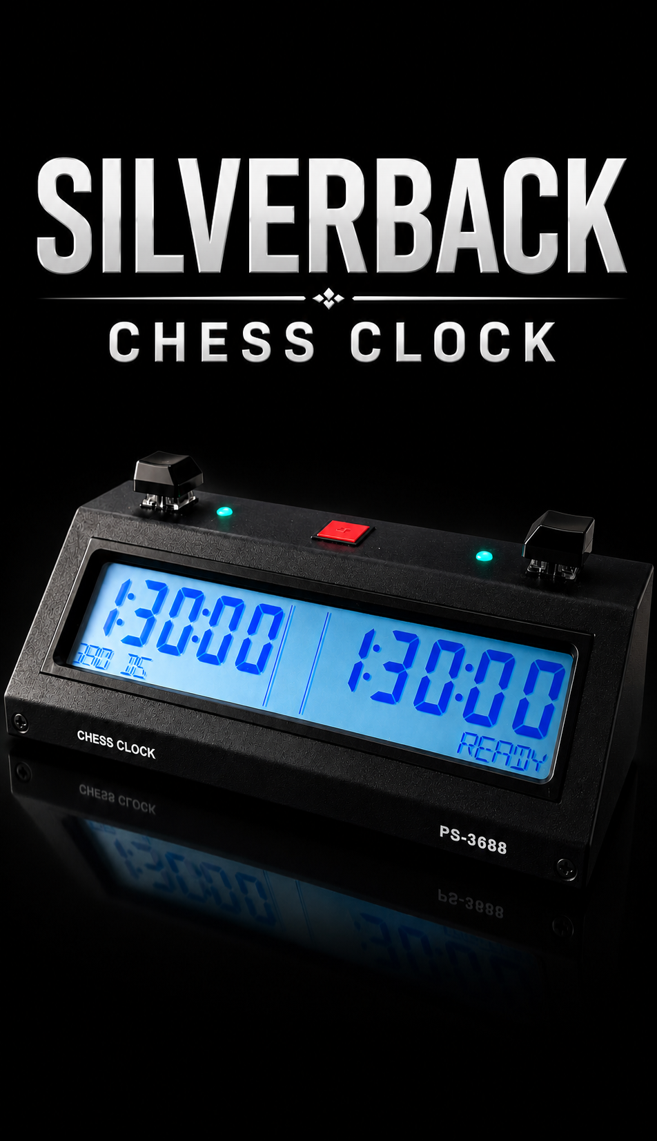 SilverBack Chess Clock by Chess Gorilla - Chess Gorilla Store