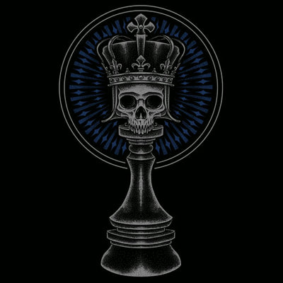 Short Sleeve Skeleton King T-Shirt by Chess Gorilla