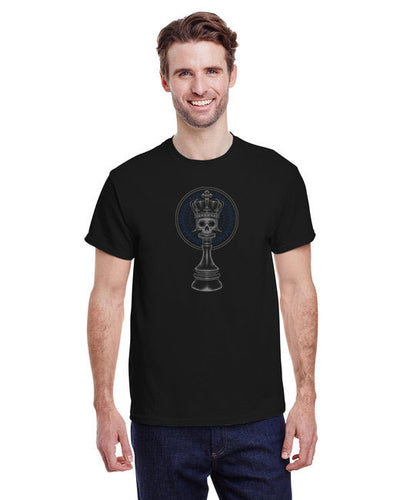 Short Sleeve Skeleton King T-Shirt by Chess Gorilla
