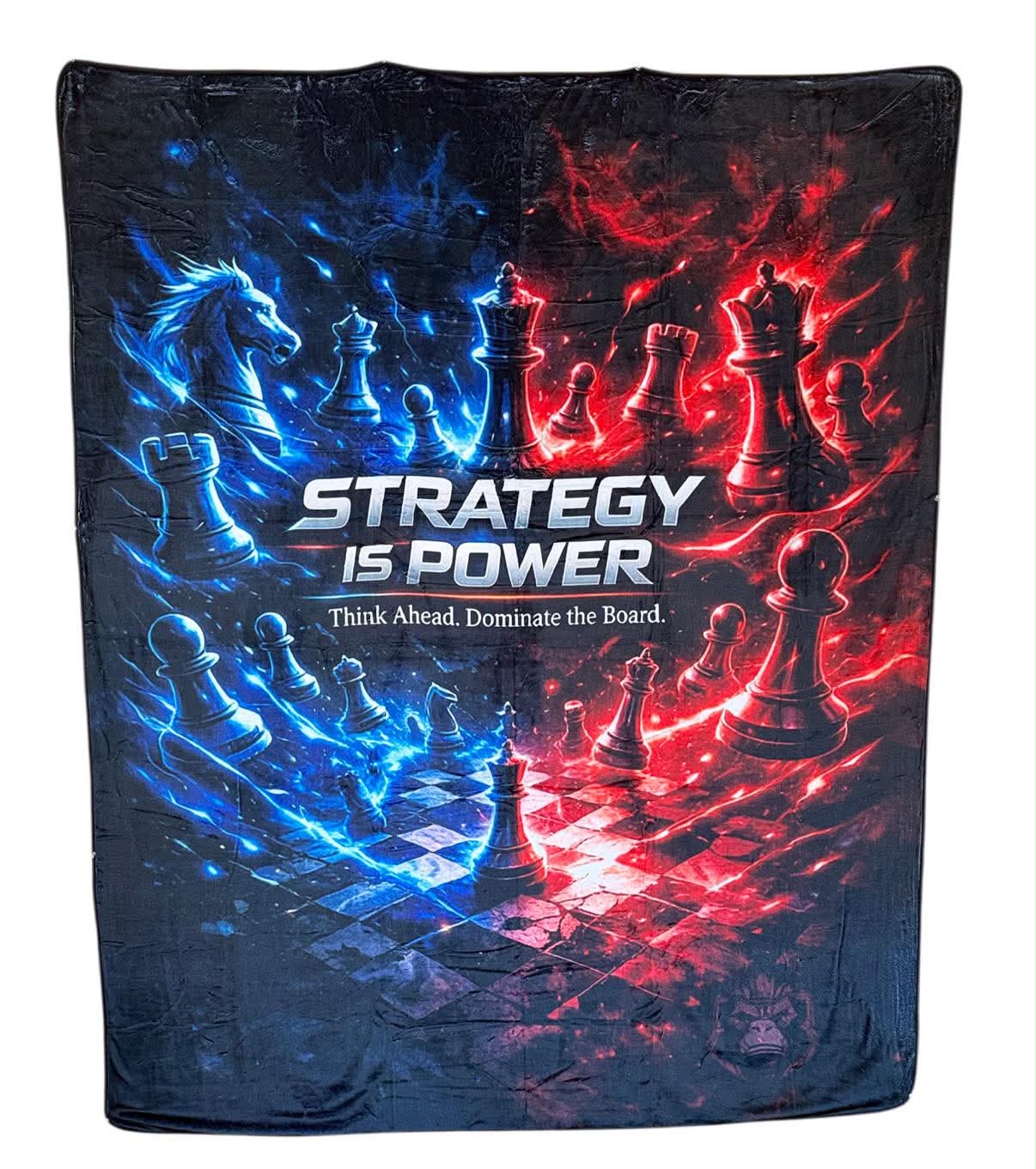 Strategy is Power Ultra Soft Queen Size Fleece Blanket
