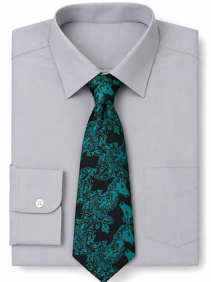 Paisley Knight Chess Tie - Color Choice by Chess Gorilla - Chess Gorilla Store