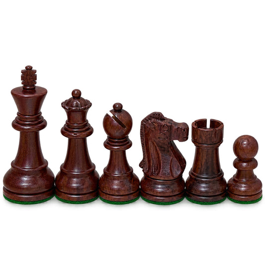 Ultimate Luxury Anjan Wood Chess Set - 4X Weight - 4 Queens w/travel case