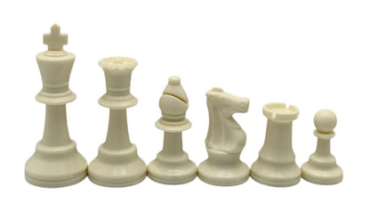 Triple Weighted Plastic Staunton Chess Pieces — Gloss Finish