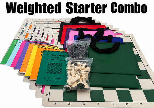 Weighted Chess Set / Vinyl Board / Bag Combo