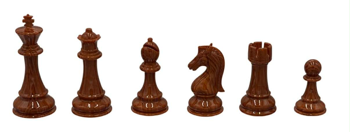 Sprucetek Simulated Wood Tournament Size Weighted Chess Pieces - 2x Q