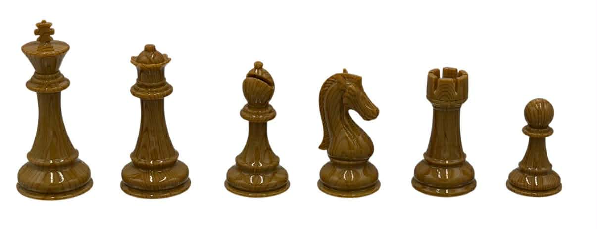 Sprucetek Simulated Wood Tournament Size Weighted Chess Pieces - 2x Q
