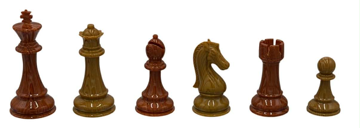 Sprucetek Simulated Wood Tournament Size Weighted Chess Pieces - 2x Q