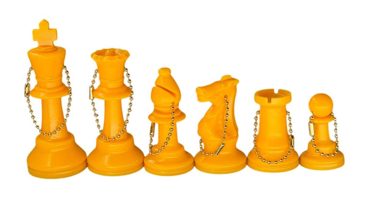 Full-Side Plastic Chess Keychain Set – Color Choice, Double Queens
