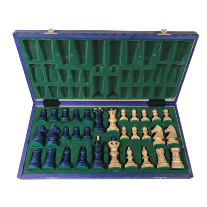 Ambassador Chess Set - 21" Folding Board - Set in Box