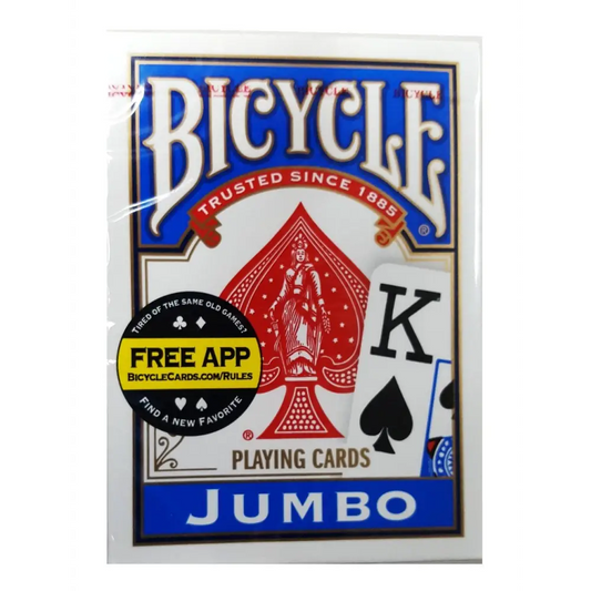 Bicycle Playing Cards - Poker - Jumbo Index - Blue - New