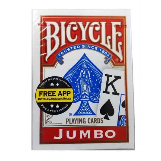 Bicycle Poker Jumbo Index Playing Cards - Red