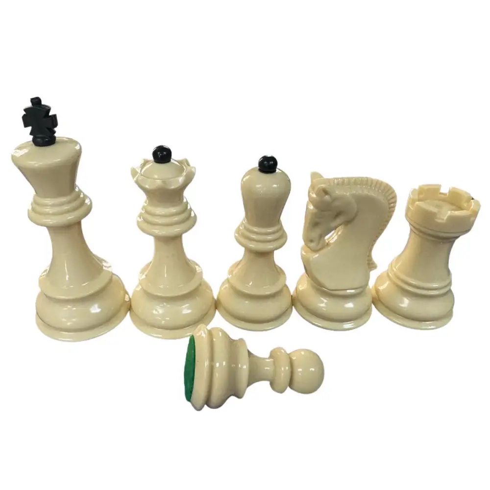 Black & White Weighted Zagreb Plastic Chess Set - Chess Pieces