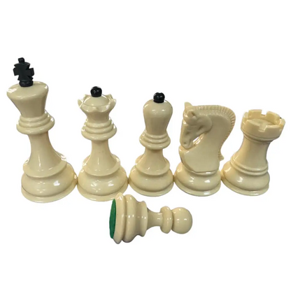 Black & White Weighted Zagreb Plastic Chess Set - Chess Pieces