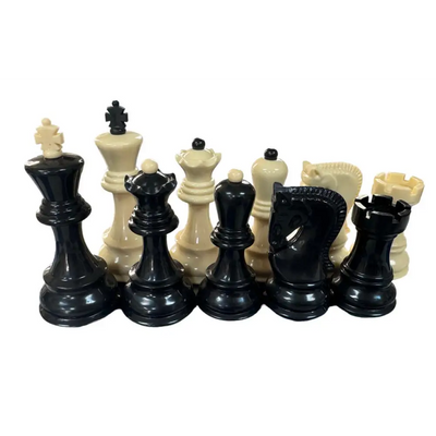 Black & White Weighted Zagreb Plastic Chess Set - Chess Pieces