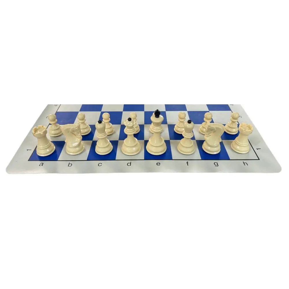 Black & White Weighted Zagreb Plastic Chess Set - Chess Pieces