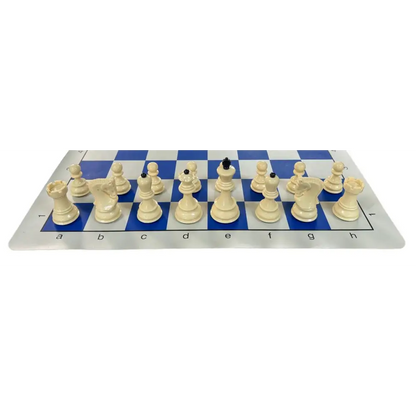 Black & White Weighted Zagreb Plastic Chess Set - Chess Pieces