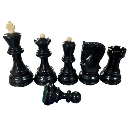 Black & White Weighted Zagreb Plastic Chess Set - Chess Pieces