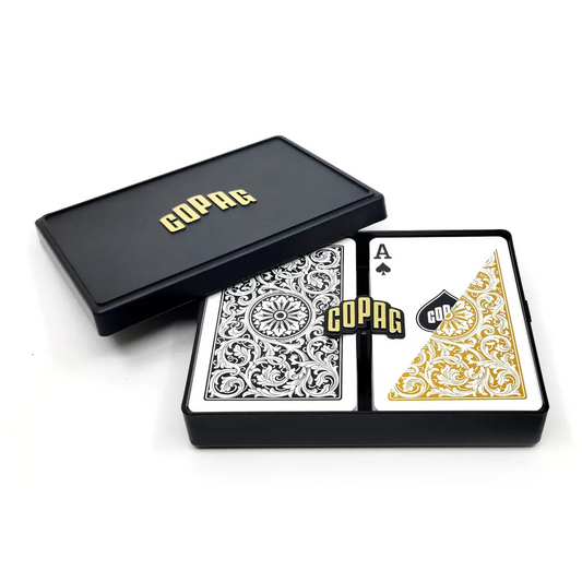 Bridge Regular Index 1546 Black & Gold COPAG Playing Cards Plastic
