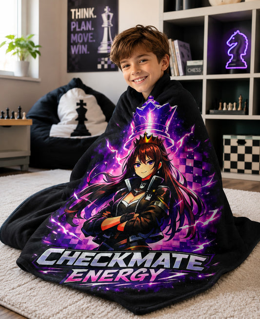 CheckMate Energy Fleece Queen Blanket