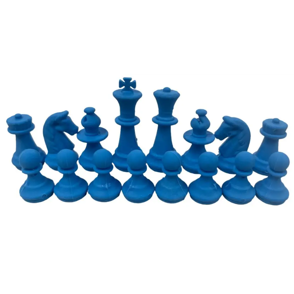 Blue Chess Eraser Set