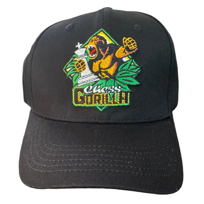 Chess Gorilla Embroidered hat front view