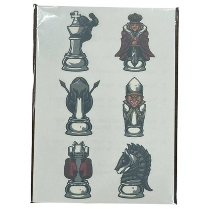Chess Gorilla Chess Tattoos - Temporary Chess Tattoos 5 Sheets - 6 per Sheet - Chess Accessories