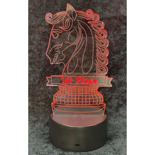 Chess Knight light 1st place trophy