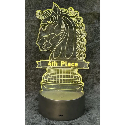 Chess Knight light 4th place trophy