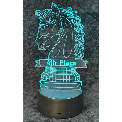 Chess Knight light 4th place trophy