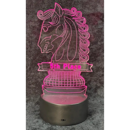 Chess Knight light 5th place trophy