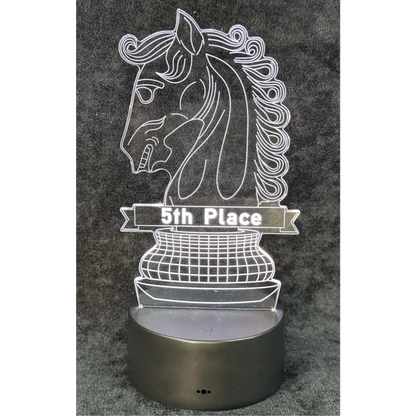 Chess Knight light 5th place trophy