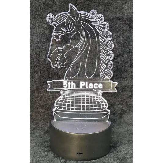 Chess Knight light 5th place trophy