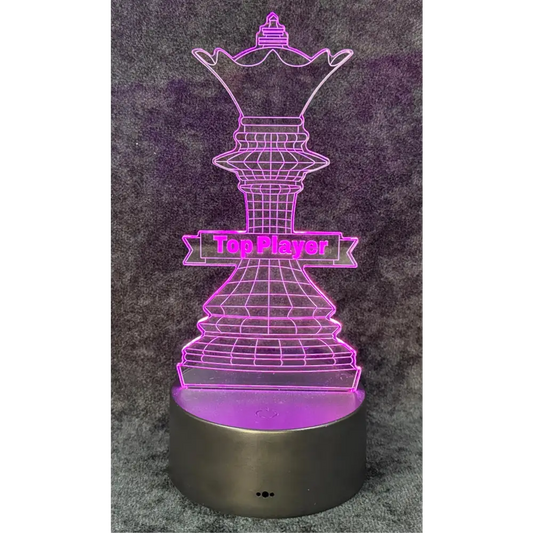 Chess Knight Light Queen Top Player Trophy