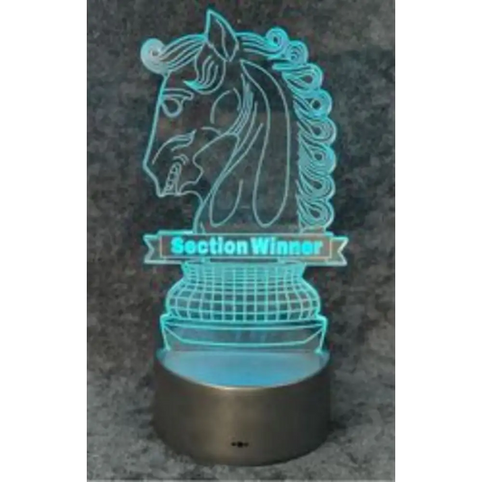 Chess Knight Light Section winner trophy Award